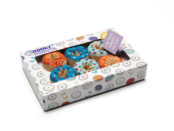 Afbeeldingen van Gift Donut socks blueberry orange 3 pairs