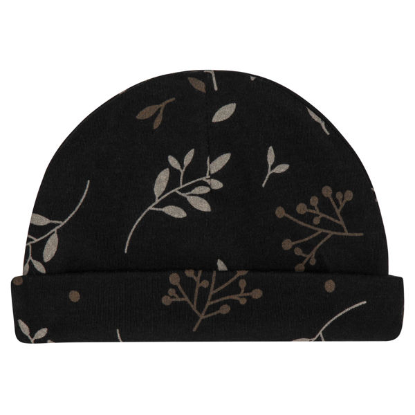 Picture of Beanie Romantic Leaves Black