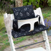 Afbeeldingen van Seat Cushion Set Romantic Leaves Black