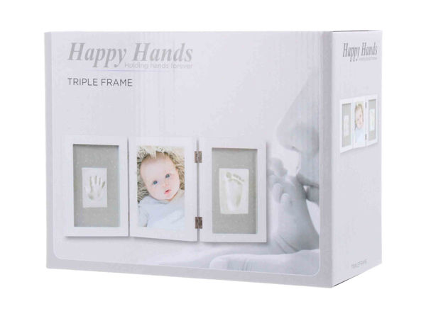 Afbeeldingen van Happy Hands Baby print triple frame kit white